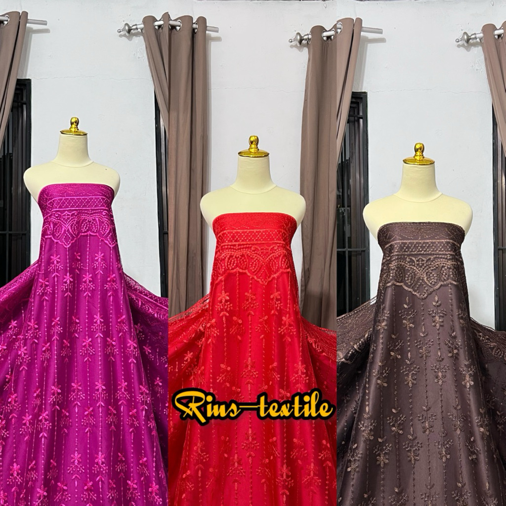 Terbaru Kain Tile Etnik // Tile Sapto Etnik / Tile Tulle Brokat Sapto Etnik