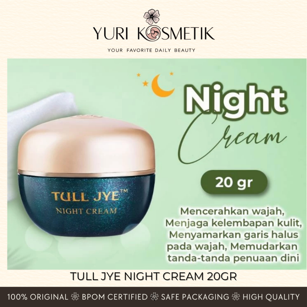 Tull Jye Hijau Night Cream 20ml / Premium Yuri Kosmetik