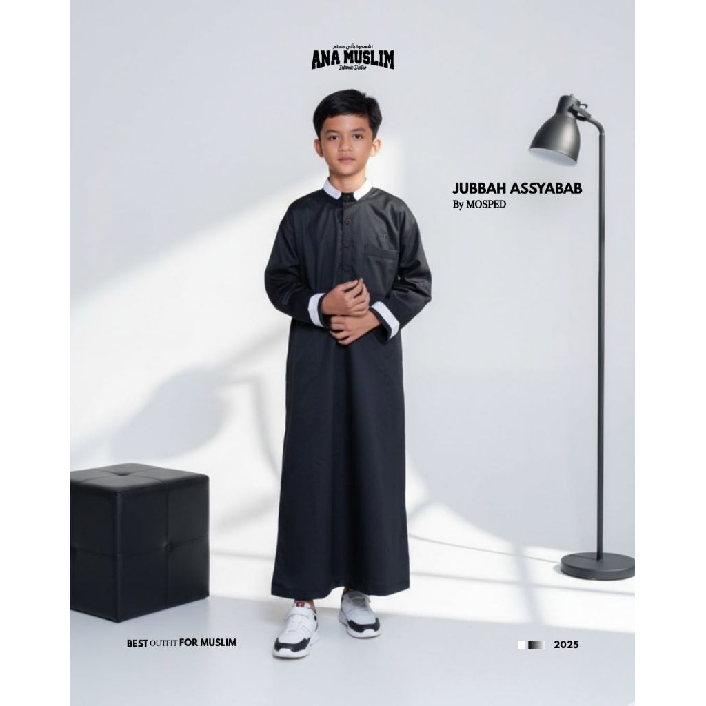 Jubah Kids Assyabab Mosped Jubah Gamis Anak Laki Laki M158