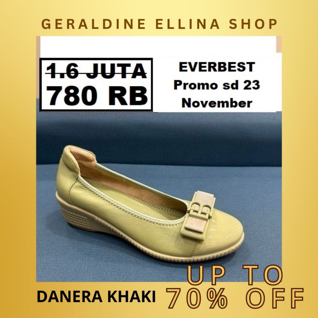 Sepatu wedges Wanita perempuan cewe cewek kerja cewek EVERBEST ORIGINAL 100% seri DANERA