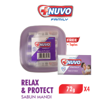 PAKET 4 PCS NUVO SABUN BATANG UNGU - SOAP