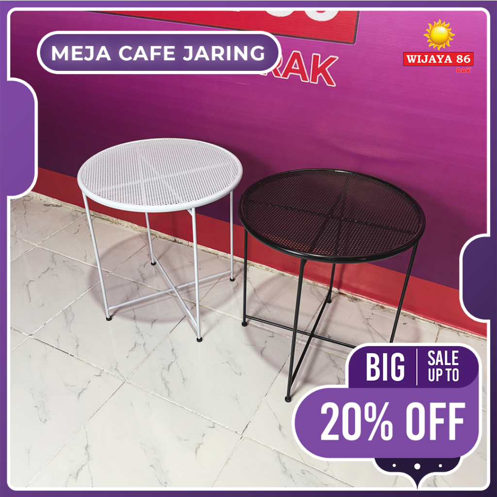 Meja Café Jaring —   Meja Café Besi Jaring Bulat -  Meja Café Besi Jaring Bulat 52cm