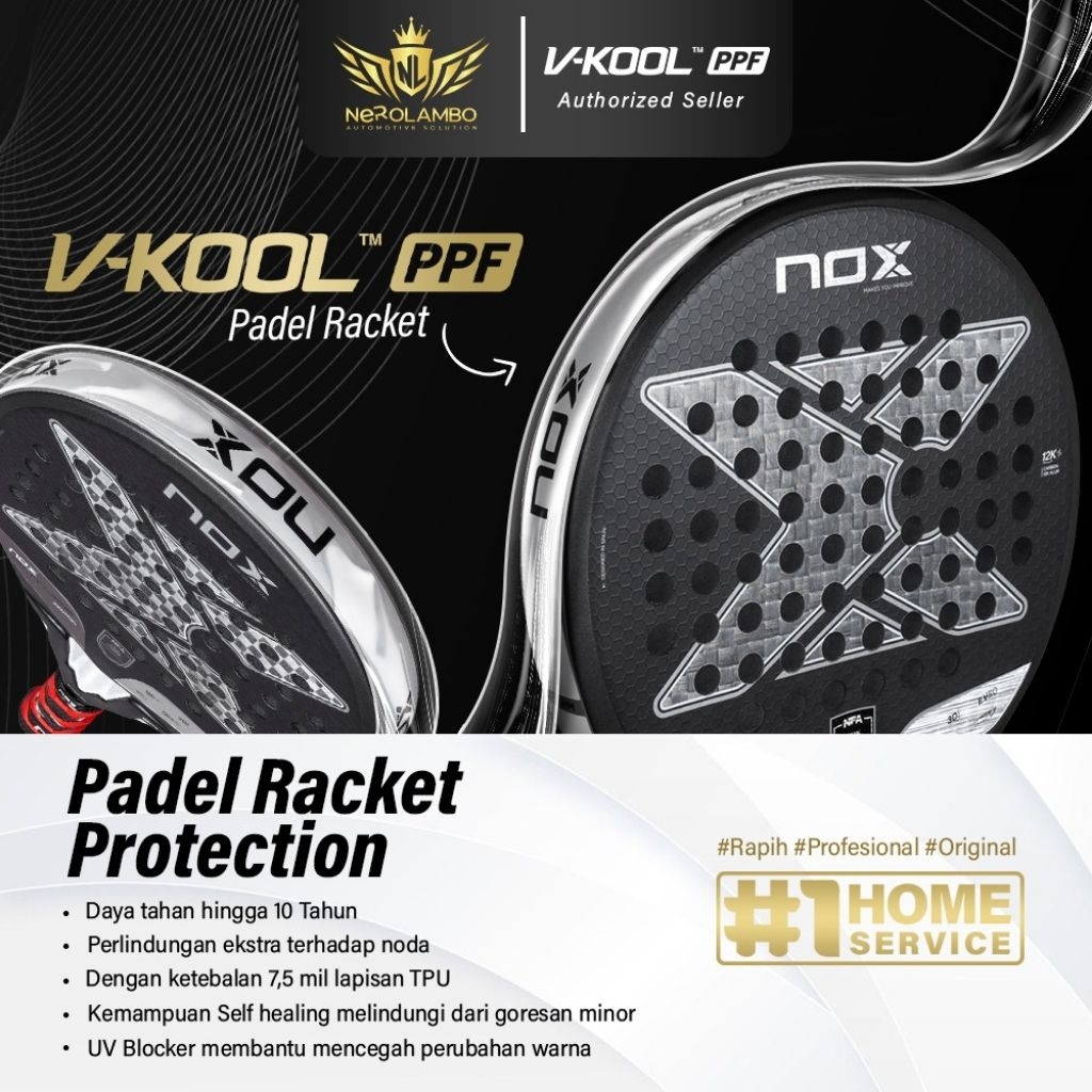 VKOOL PPF UNTUK RAKET PADEL STARVIE BASALTO GLOSSY ( BISA HOME SERVICE )