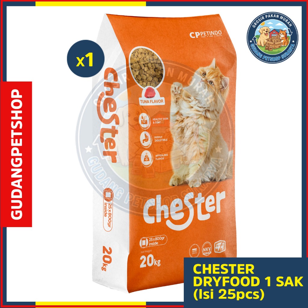 Chester cat 800 gram - Chester Tuna dryfood - Chester freshpack - Cester - Ches ter - Chester freshp
