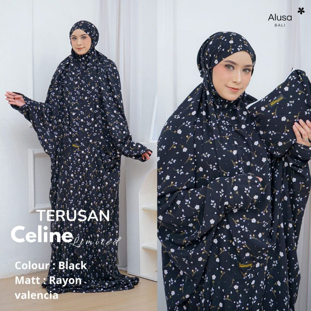 Mukena Terusan Celine Rayon Valencia
