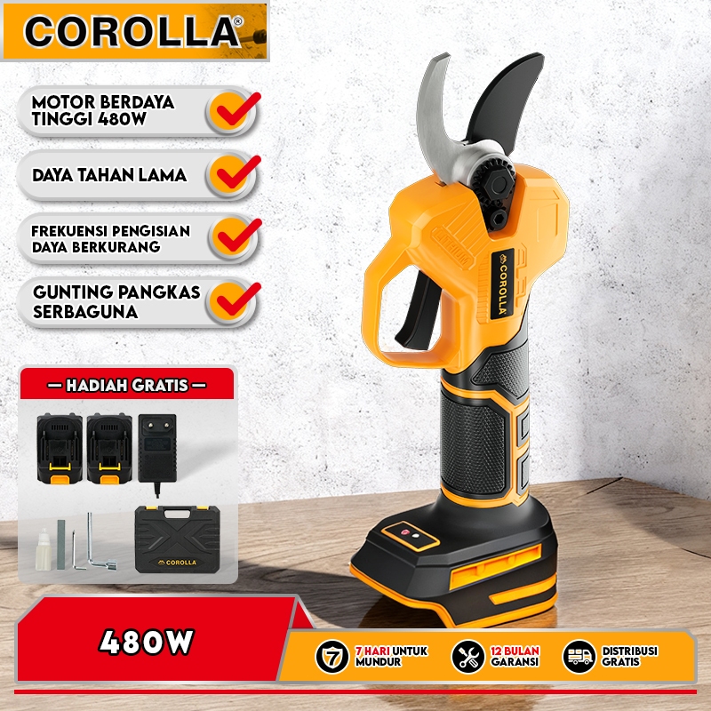 COROLLA  Lithium Brushless Pruning Scissors Gunting Pemangkas Dahan Ranting Elektrik / Gunting Peman