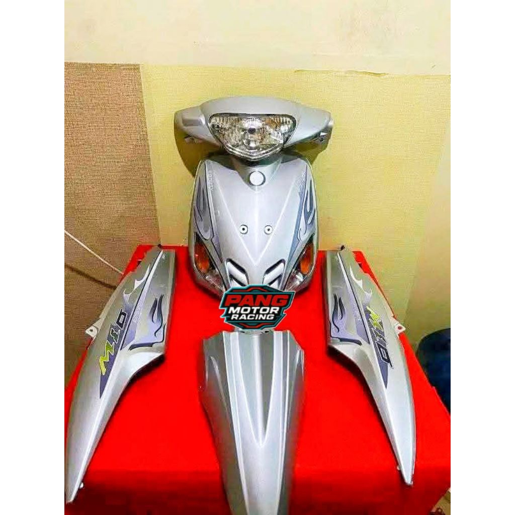 Body Set MIO SPORTY SILVER Striping Custom Decal Fulset Body Halus Mio sporty Silver