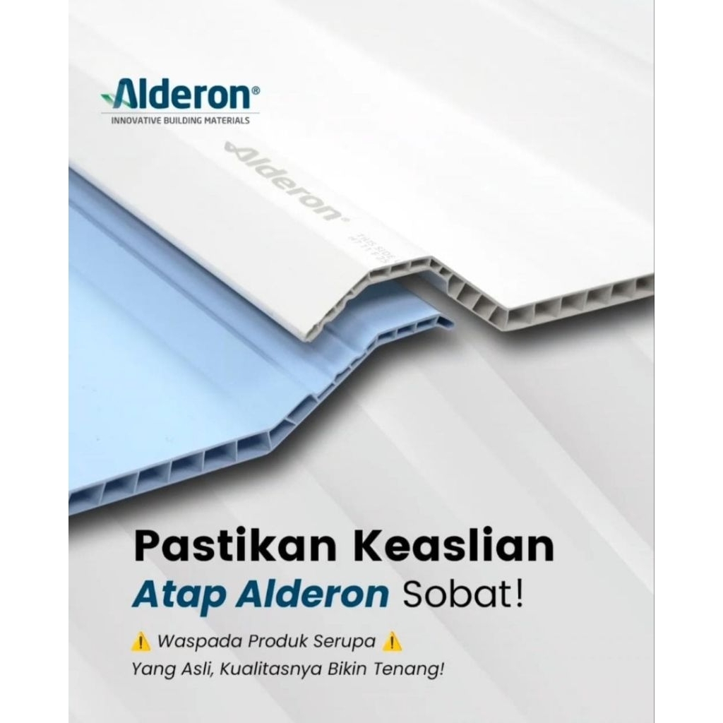 Atap UPVC Alderon murah.