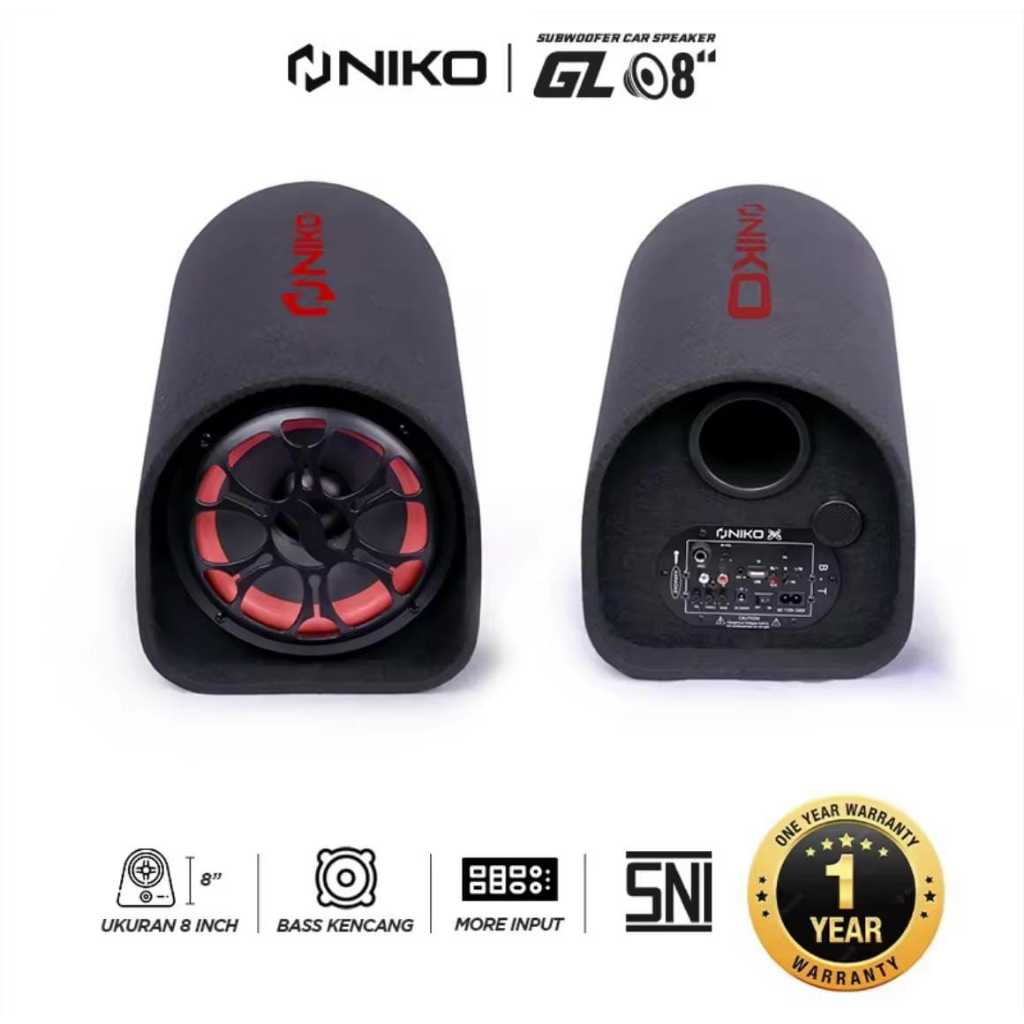 SPEAKER NIKO GL-8  UKURAN 8 INCH / SPEAKER BLUETOOTH KARAOKE MULTIFUNGSI SPEAKER TABUNG SUPER BASS