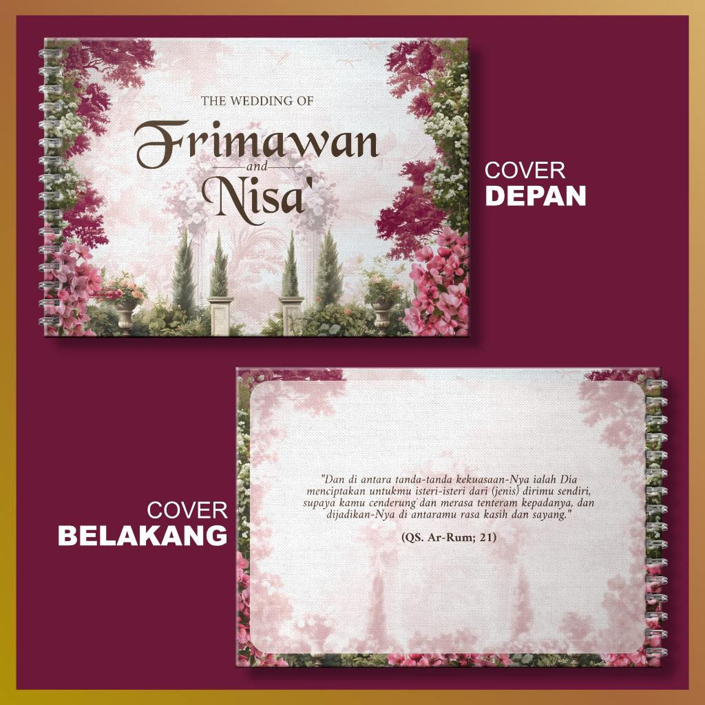 Guest Book Wedding Buku Tamu Pernikahan Custom Hard Cover Premium Kekinian Termurah By SPESIALIS BUK