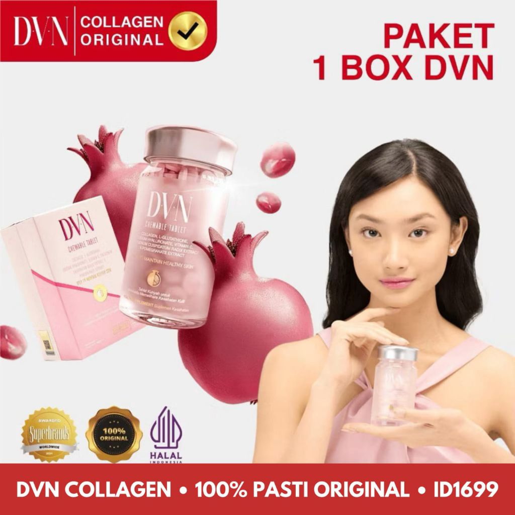 DVN KOLAGEN ORIGINAL 100% ISI 60 BUTIR TABLET KUNYAH DVN COLLAGEN
