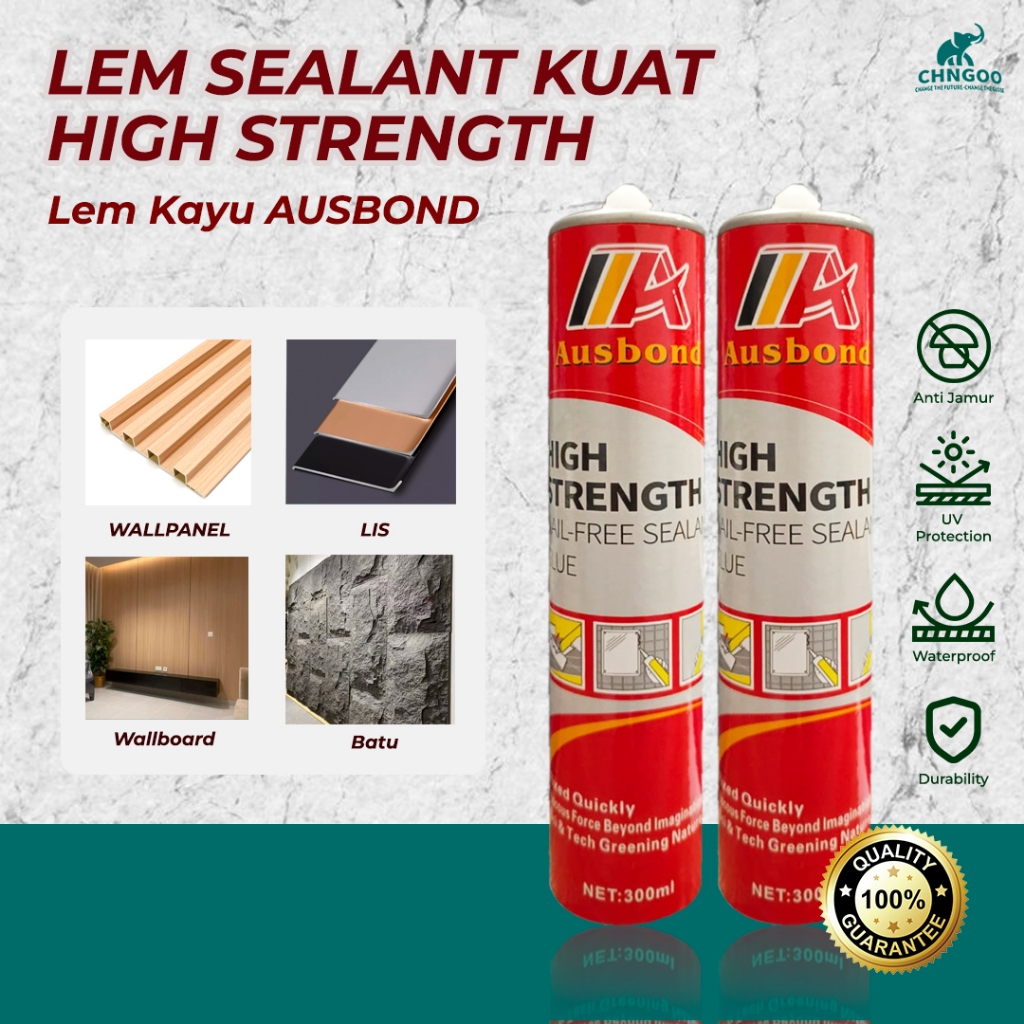 Lem Sealant Serbaguna Perekat Kuat untuk Batu Kayu Kaca Aluminium 300ml