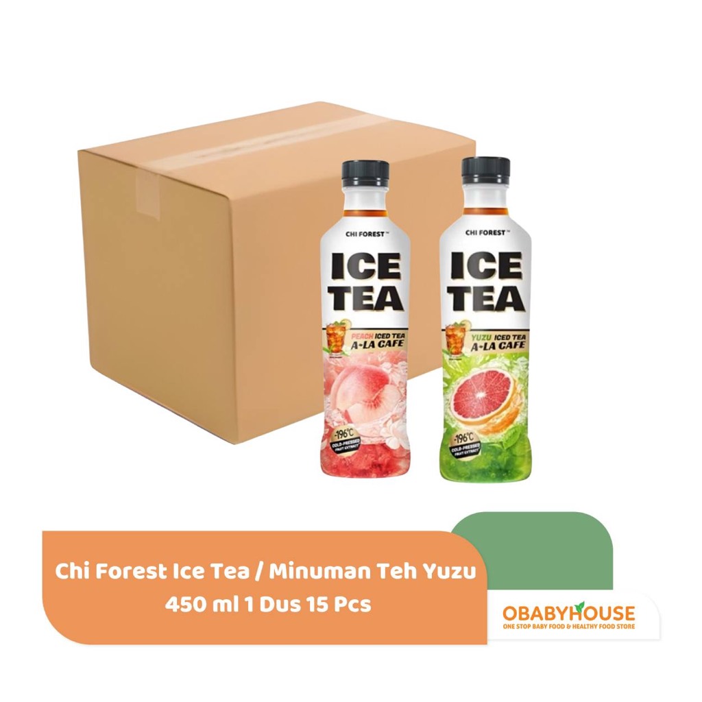 Chi Forest Ice Tea / Minuman Teh YUZU 450 ml 1 Dus 15 Pcs