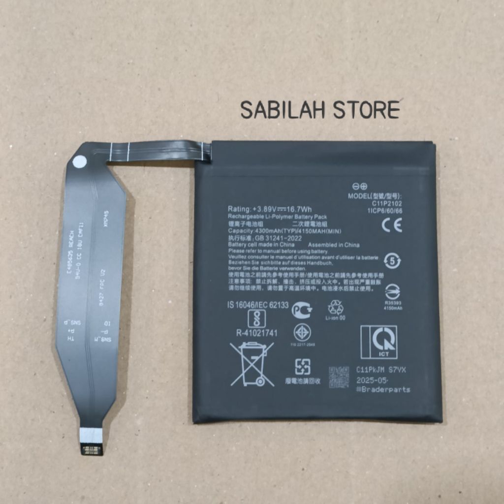 ASUS ZENFONE 10 C11P2102 A12302 ORIGINAL BATRE BATERE BATRAI BATERAI BATTERAI ASUS ZENFONE 10 C11P21