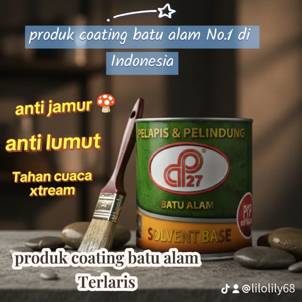 Coating batu alam doff CP27 /  pelapis batu alam natural / vernis batu alam / perawatan batu alam