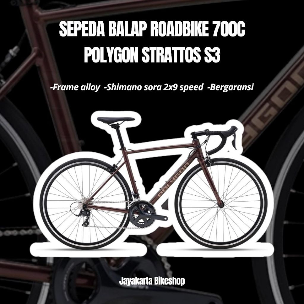 SEPEDA ROADBIKE 700C | POLYGON STRATTOS S3 | BALAP DEWASA ADULT ROADBIKE | ORIGINAL DAN BERGARANSI