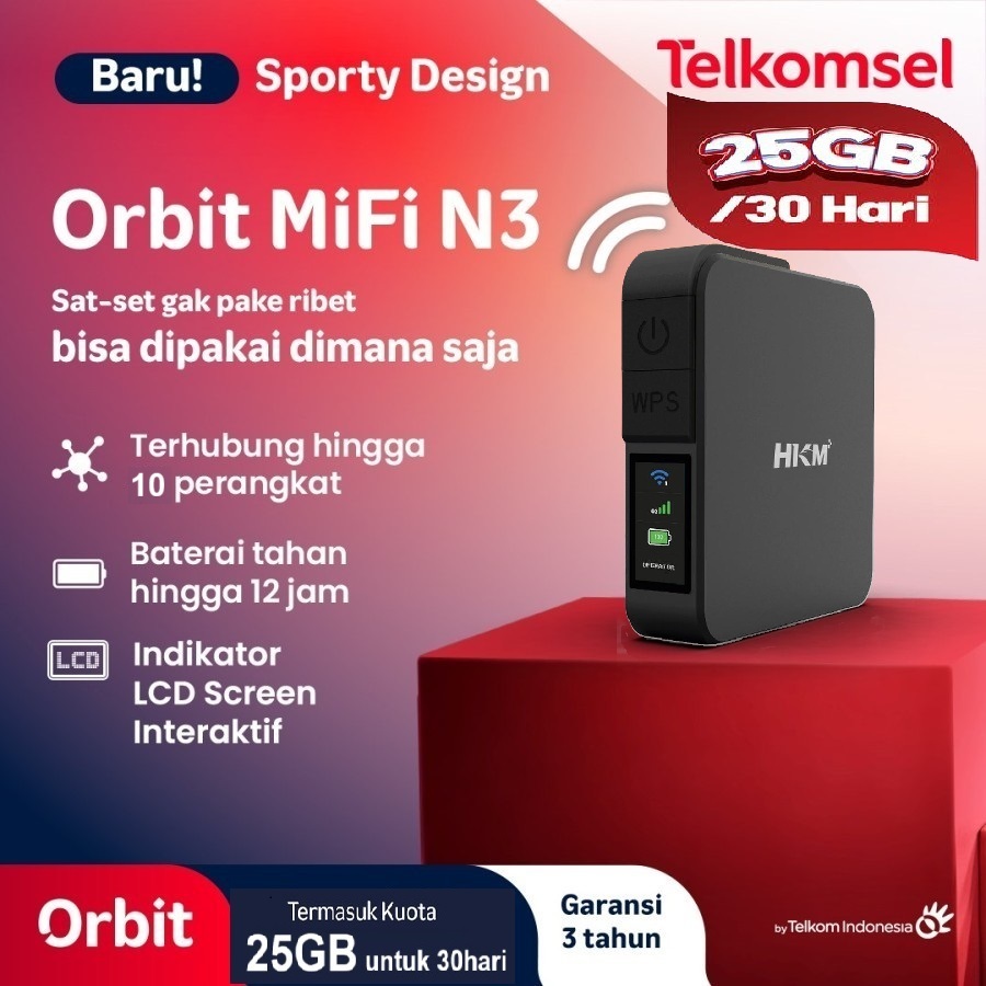 HKM M23 Pro Orbit Mifi N3 25GB M23 Pro XL Go 25GB M23 Pro Hifi Air 3000 mAh Bypass All Operator