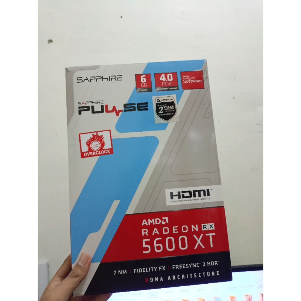 vga rx 5600xt 6 gb  bekas gaming