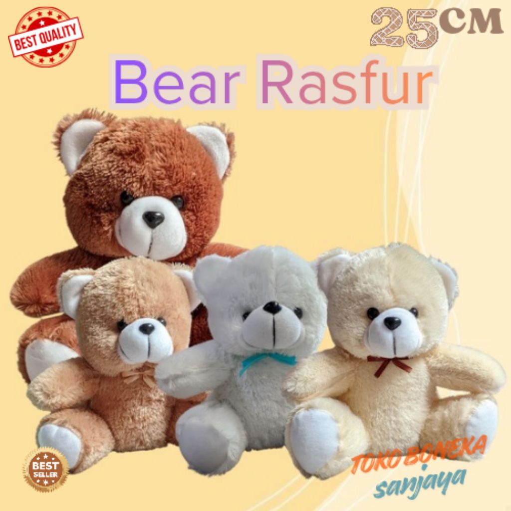 Bear Lasfur boneka teddy bear duduk lasfur 25cm boneka teddy bear boneka teddy bear lucu