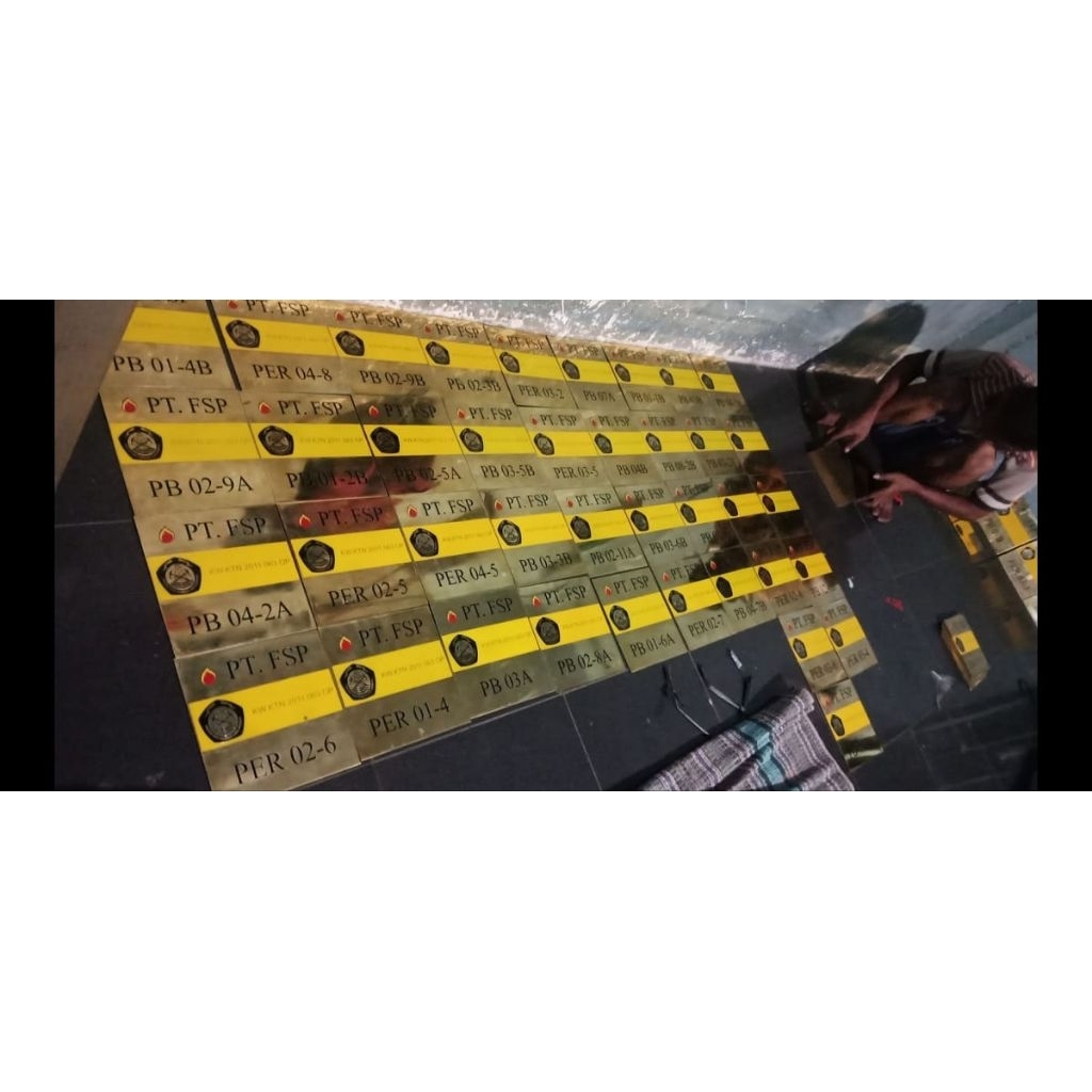 plat etching stainless mewah