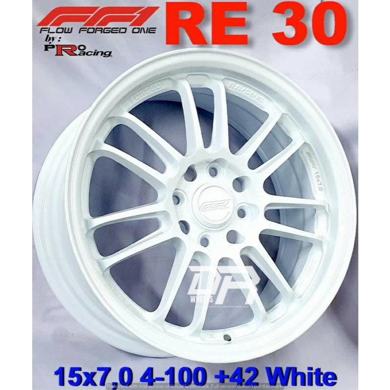 Velg mobil model re30 ring 15 lebar 7 hole 4x100 et42 warna putih