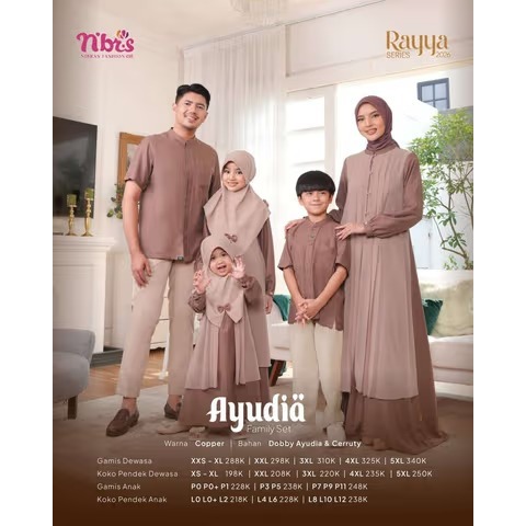 RAYYA SERIES NIBRAS SARIMBIT TERBARU 2026 AYUDIA COPPER | AYUDIA GAMIS | AYUDIA GAMIS ANAK | AYUDIA 