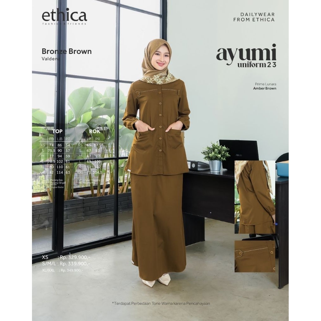 ETHICA BAJU SETELAN ASN/PNS SERAGAM GURU DEWASA || AYUMI UNIFORM 16, AYUMI UNIFORM 18, AYUMI UNIFORM