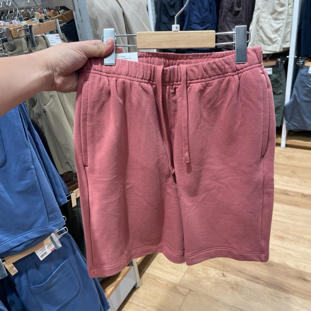 Celana pendek Uniqlo Man SWEAT ULTRA STRETCH pink