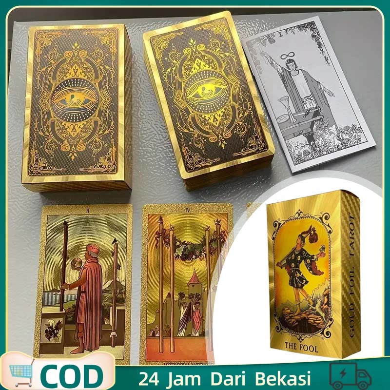 Kartu Tarot Kartu Tarot Anti Air Kartu Tarot Premium Gold Foil Tarot Luxury