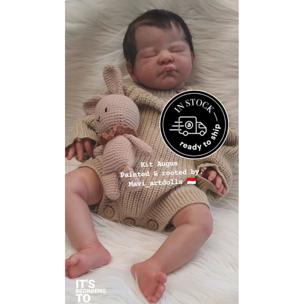 Boneka Reborn Baby Doll Handmade Kit Augus ( foto asli bukan nyomot dari yg lain )