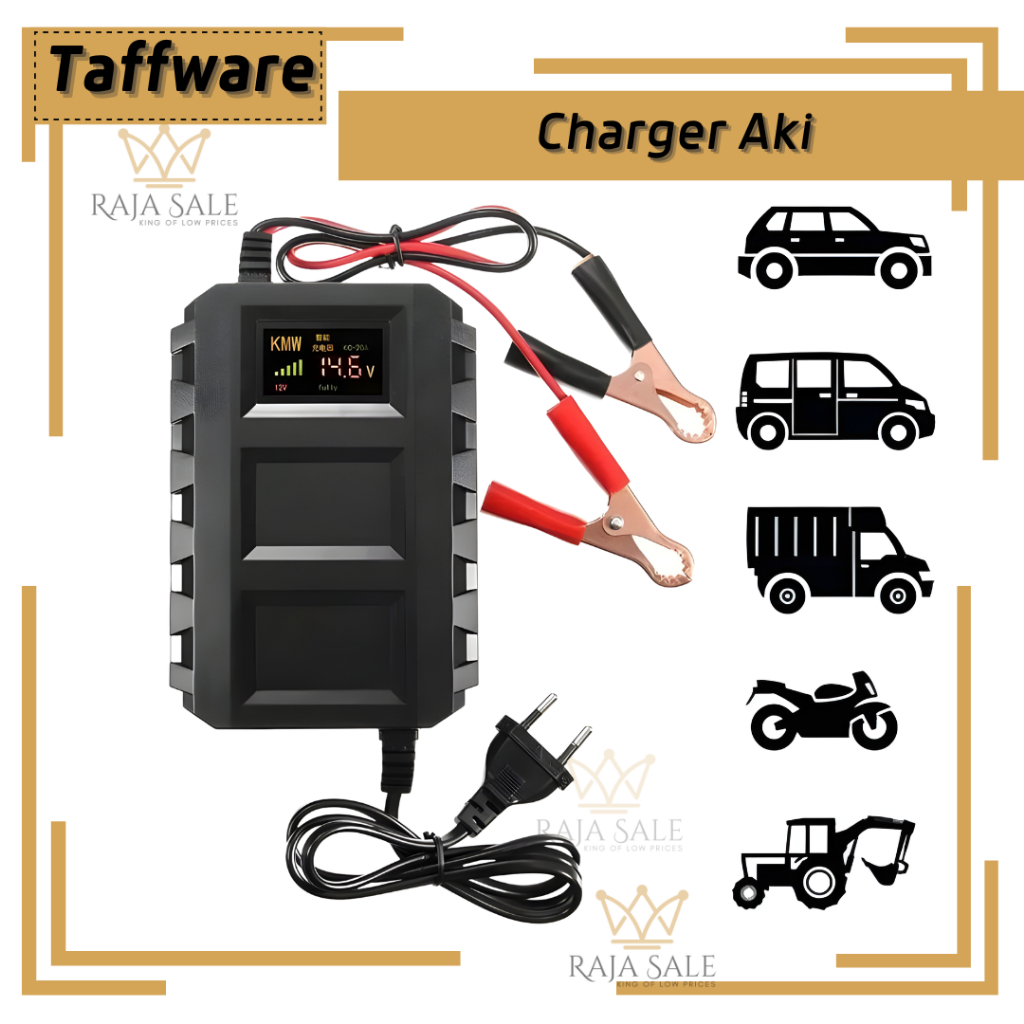 Charger Aki, Cas Aki Otomatis 20A Bisa Cas sampai Aki 100 Ampere, Carger Aki Motor Mobil Murah