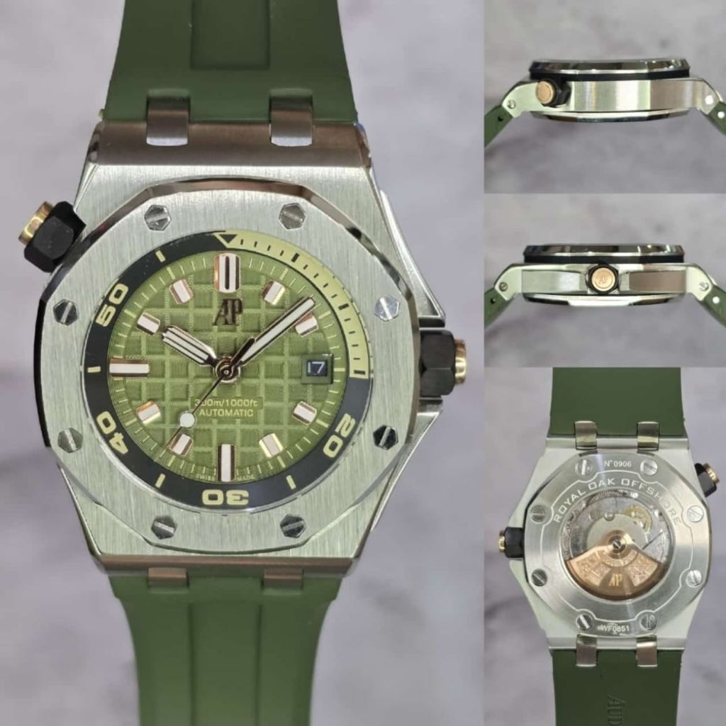 Jam mewah ADM piquet automatic 42mm Diver royal oak stainless steel japan