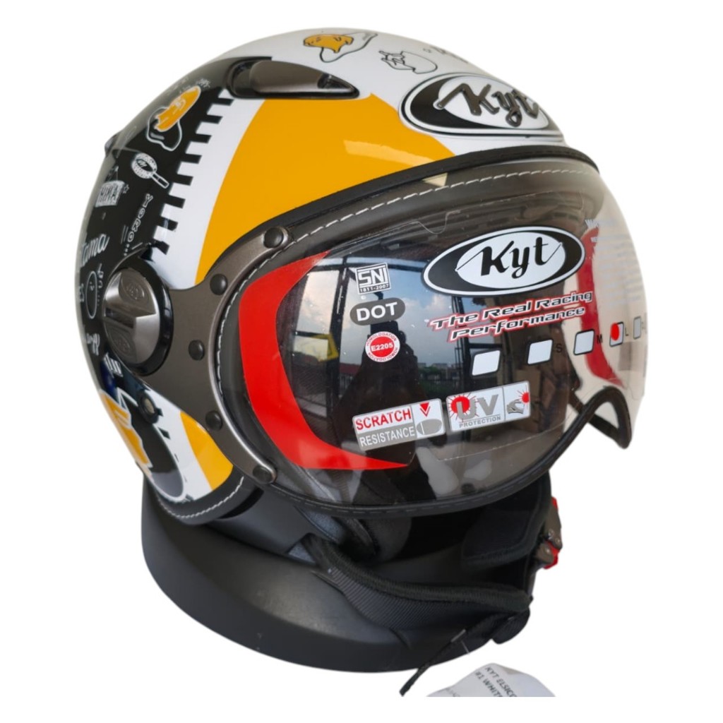 HELM KYT ELSICO GUDETAMA WHITE (CLEAR) ORIGINAL