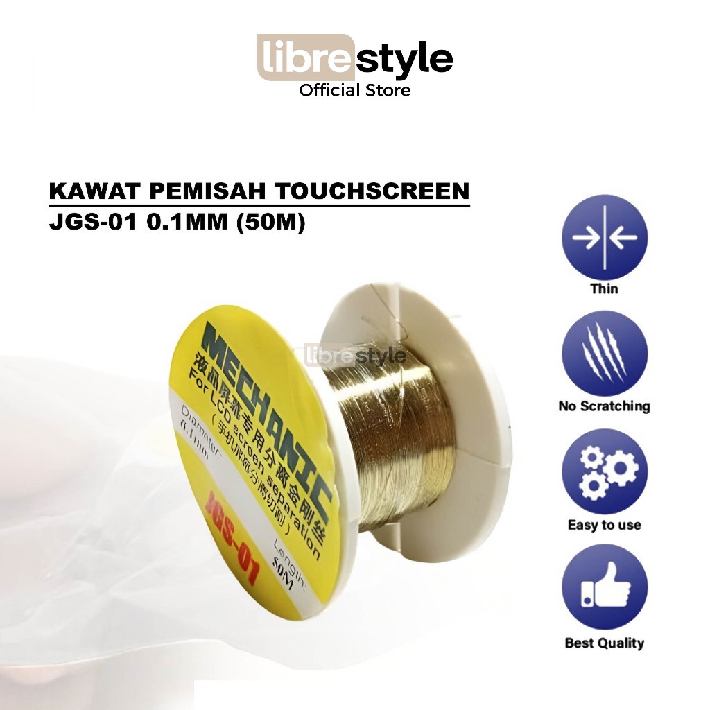 MECHANIC JGS-01 Kawat Pemisah LCD Touchscreen 0.1mm (50M) – Original
