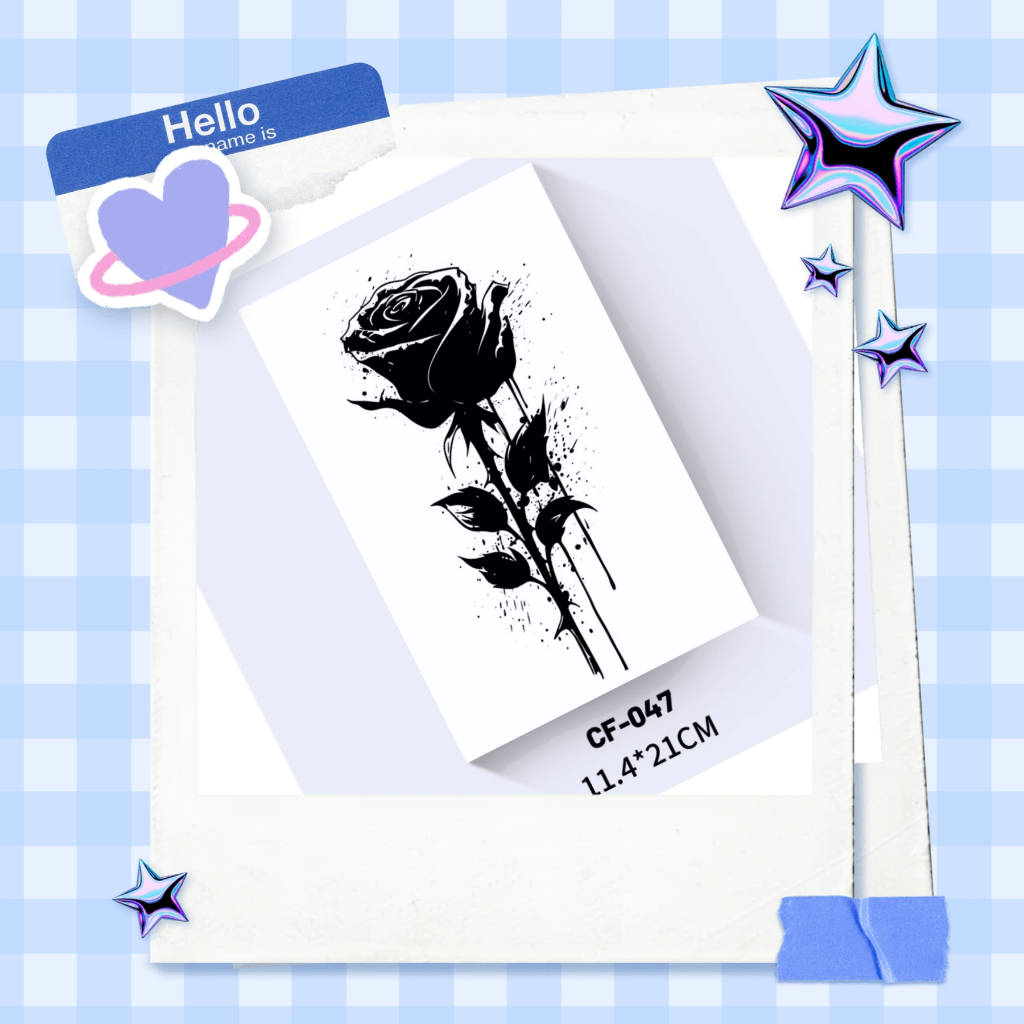 Tattoo Premium Temporer Bunga Mawar Tahan Lama