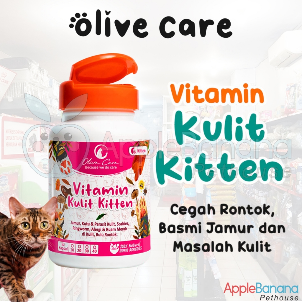 Olive Care Vitamin Kucing Kulit Kitten Anti Jamur