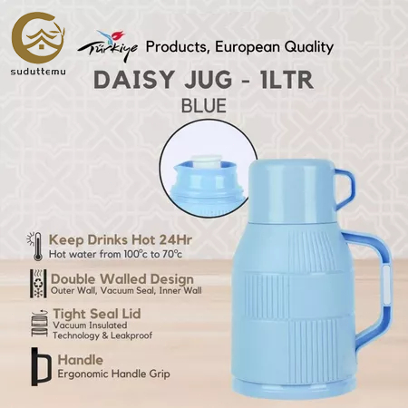Daisy Termos Jug Panas Dingin 24 Jam 1Liter / Thermos with Handle / Termos Air Panas Bayi Buat Susu 