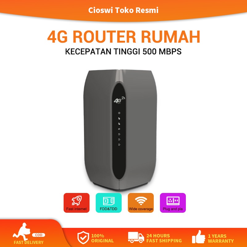Cioswi 4G Modem WiFi Router yang kompatibel dengan kartu SIM LTE Router 1200Mbps