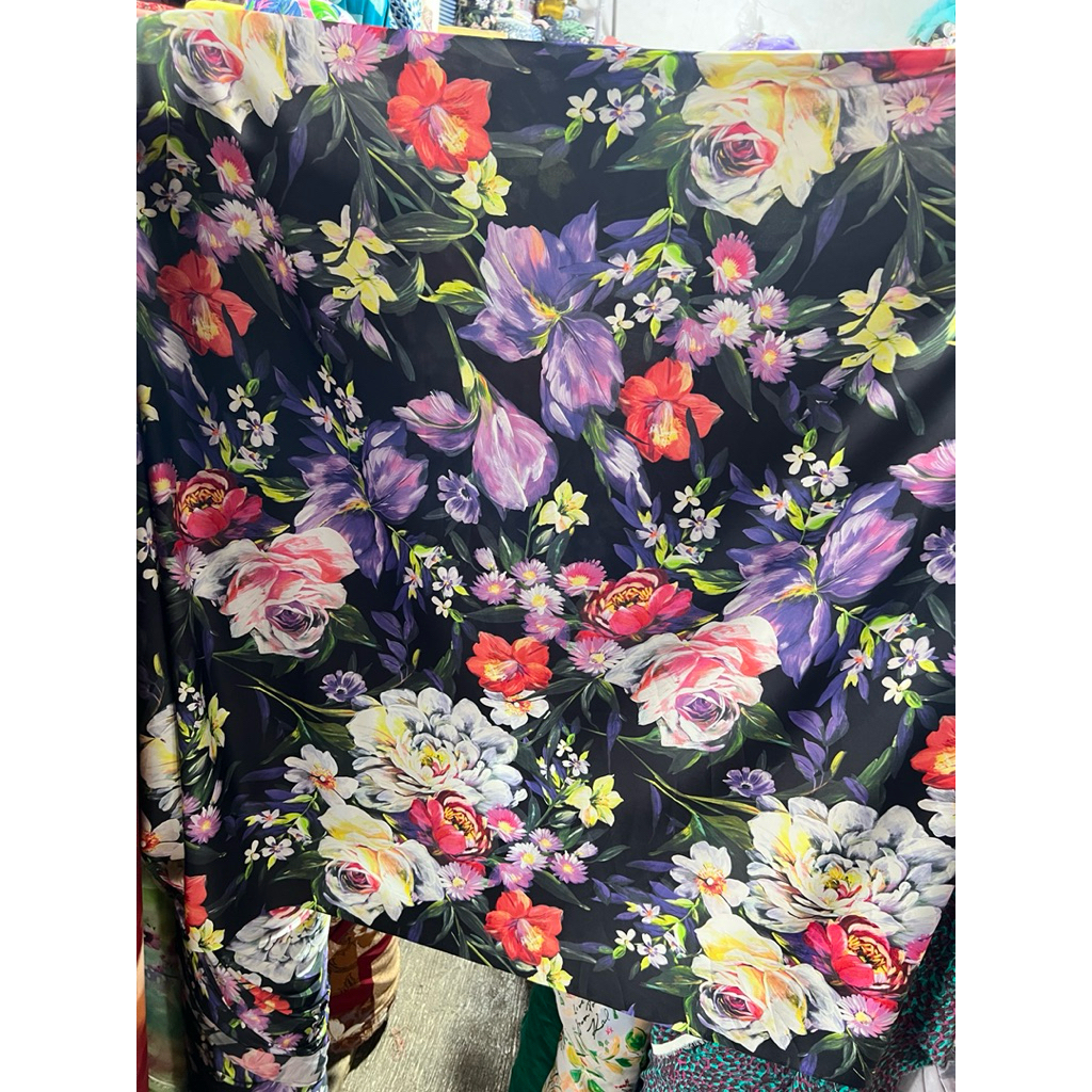 Kain saten armany lembut arahan baju tidur, mukena (harga per setengah meter)