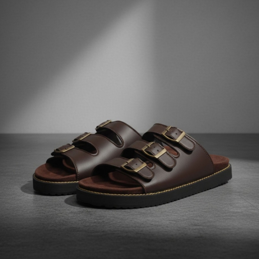 Navara Footwear - Sandal Pria Navara Full Black Anti Slip & Nyaman Dipakai Debonaire 085