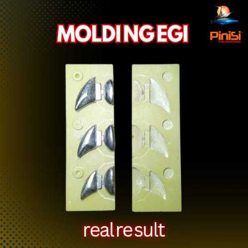 Molding Cetakan Bandul Timah Pemberat Pancing Model EGI 25,5&38,5&50gram Lead Sinker