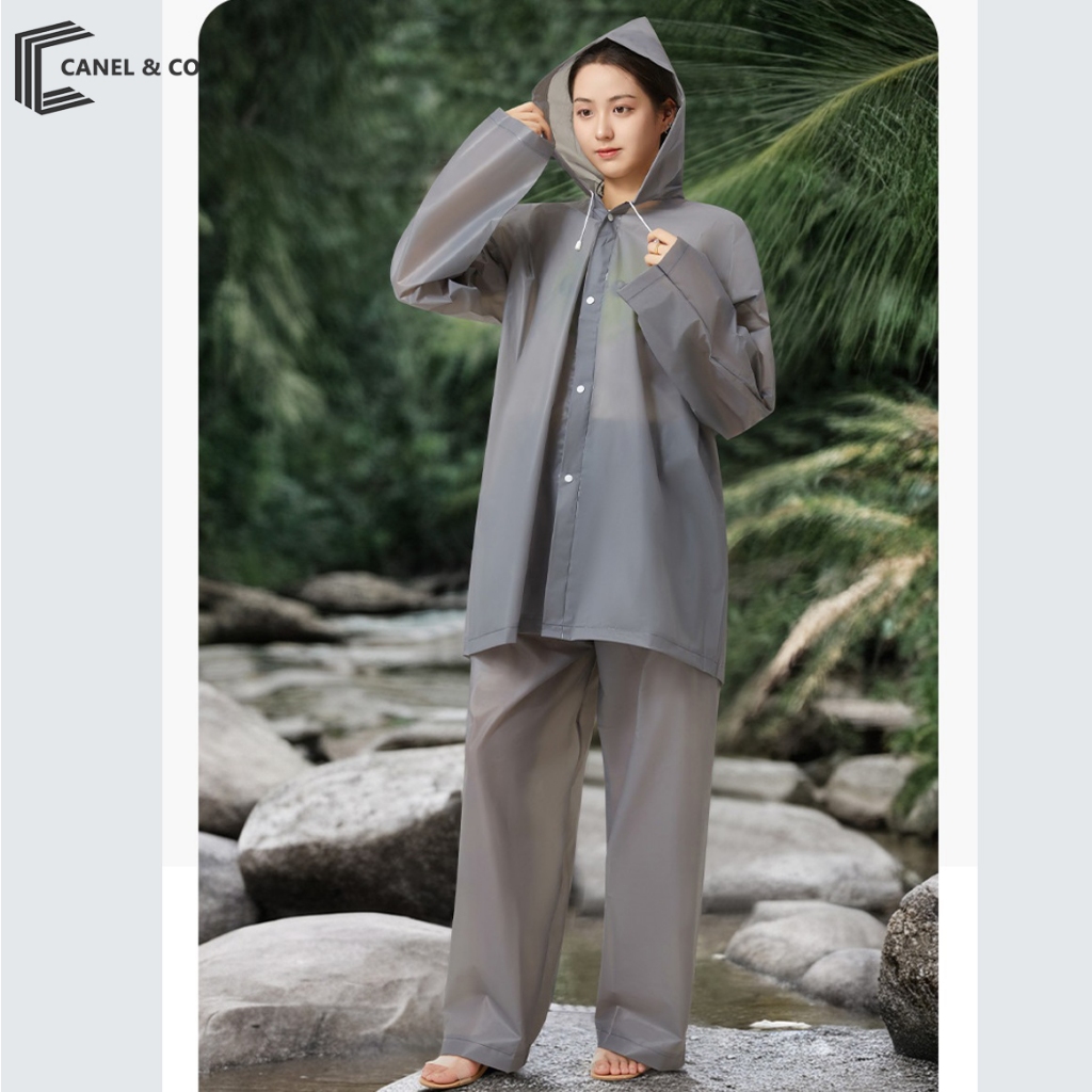 CANEL & CO Jas Hujan Motor PVC Dewasa Pria/Wanita/Pinguin Tebal Dan Nilon Raincoat