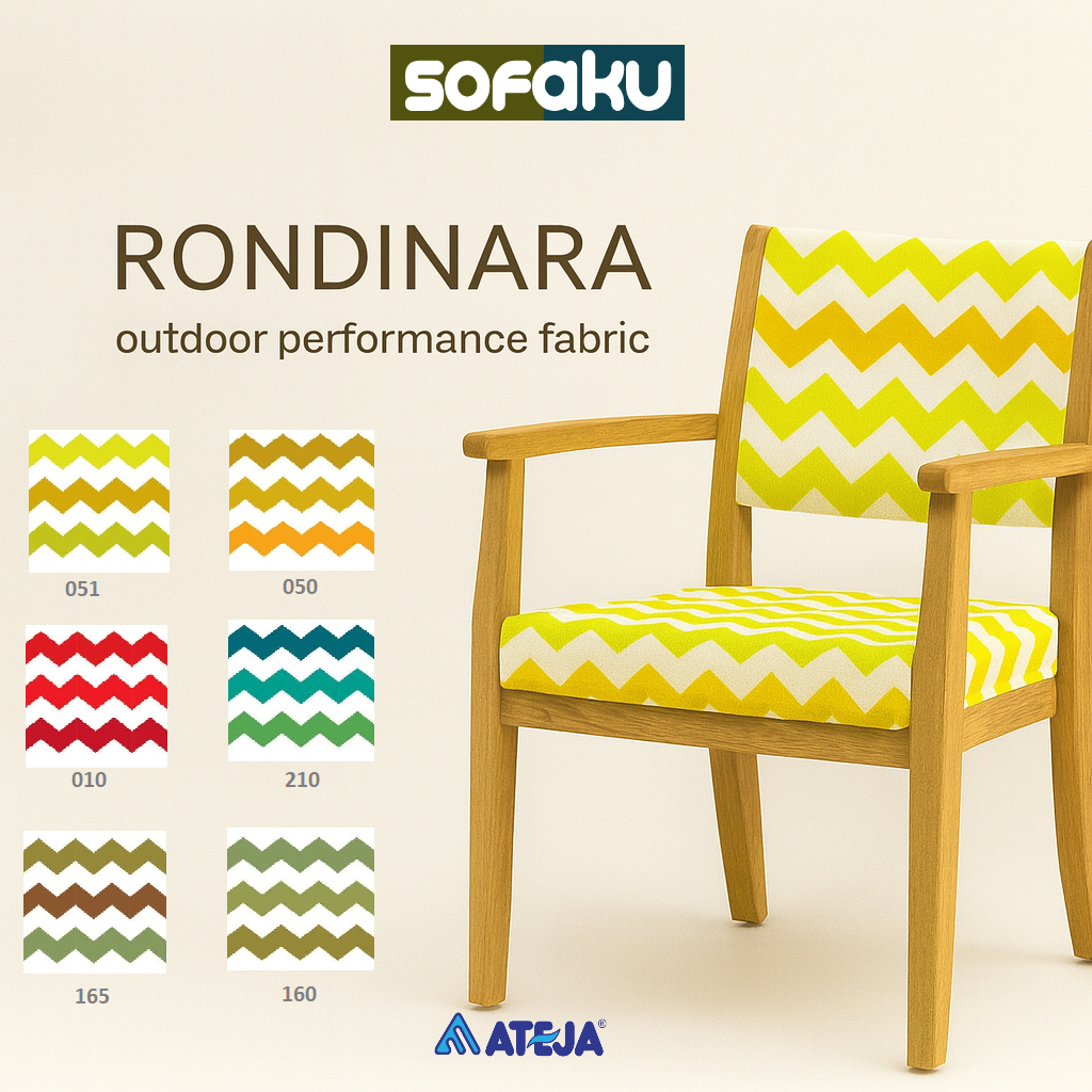 Promo Sofaku : Rondinara Ateja Sunproof - Kain Bahan Ateja Olefin - Kain Sofa Mebel Outdoor Sunproof