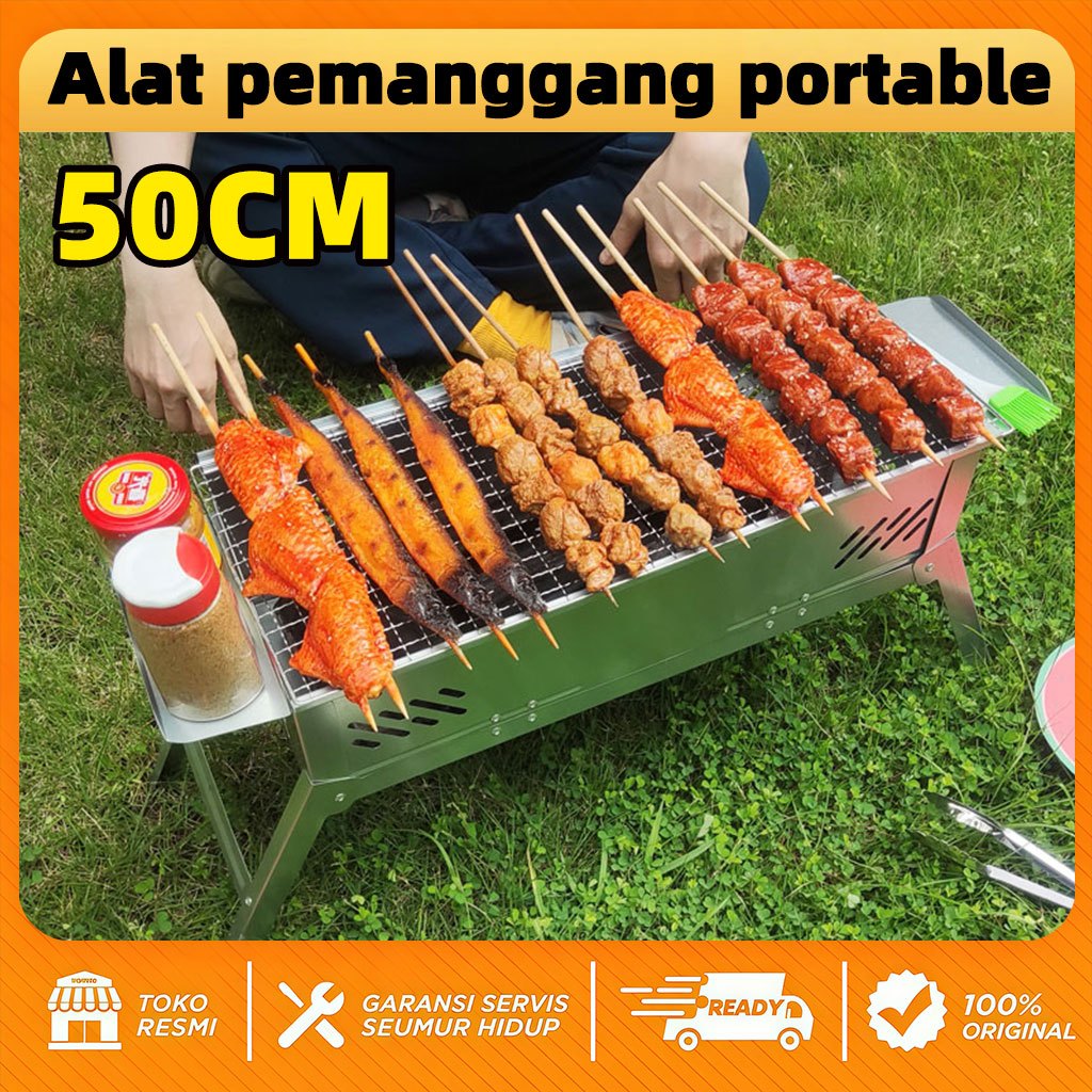 Alat Bakar Portable Praktis - Anti Lengket, Cocok untuk Jualan Sosis Bakar & Ikan Panggang
