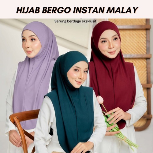 JILBAB BERGO DAGU MALAYSIA INSTAN JERSEY