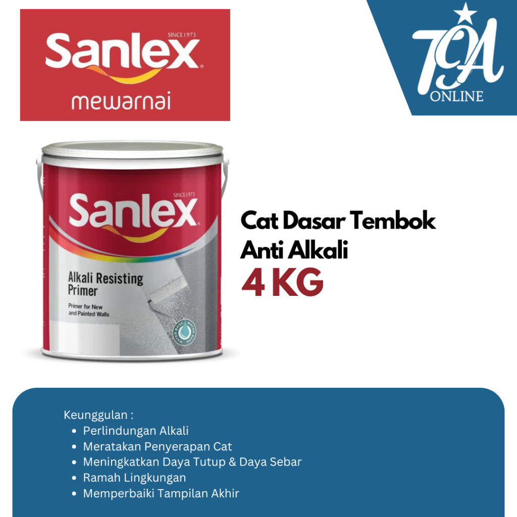 SANLEX Alkali Resisting Primer Cat Dasar Tembok Anti Alkali 4 KG
