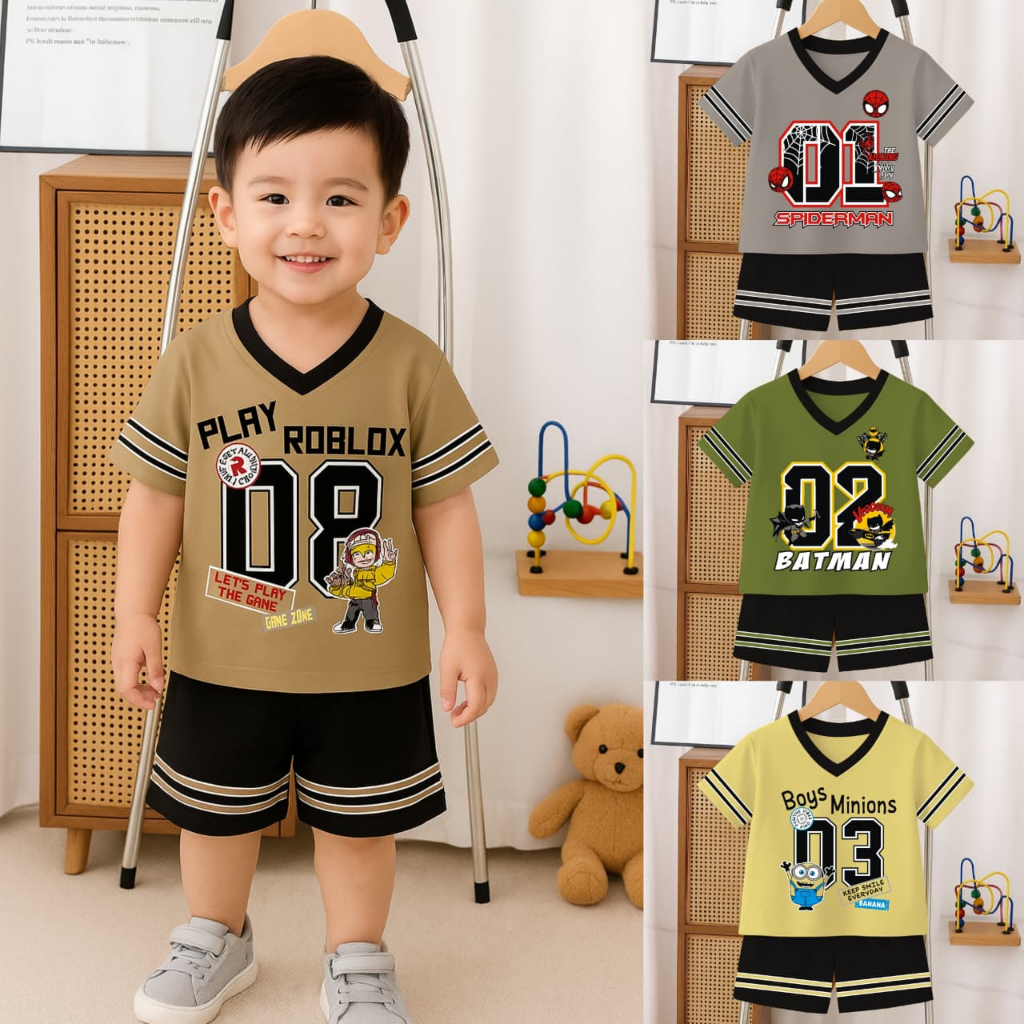 VALMELO SETELAN ANAK LAKI-LAKI/BAJU ANAK COWOK/SETELAN BAYI