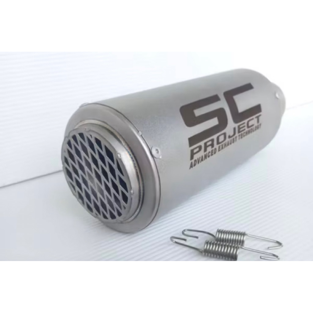 SC PROJECT sanblast RAM-jaring knalpot Racing all motor Silincer saja inlet 2 in