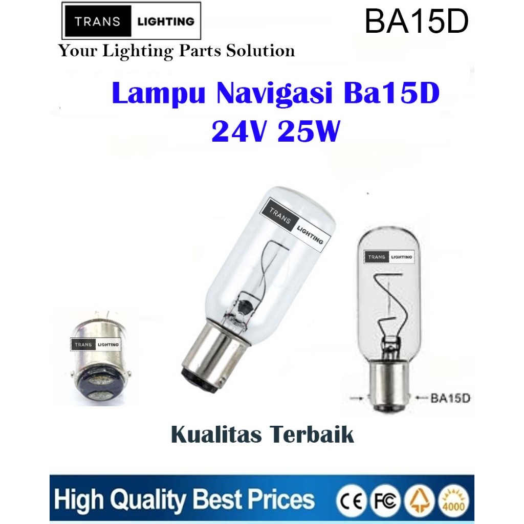 Lampu Navigasi BA15D 24V 25W