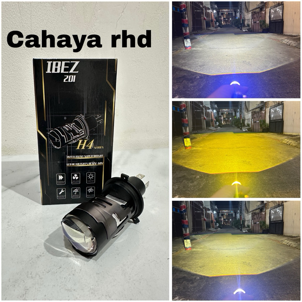 IBEZ 201 - Lampu utama H4 LED cahaya biled